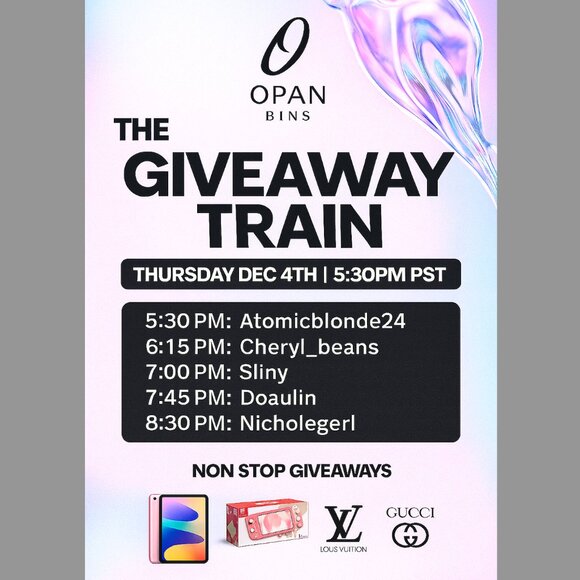 Other - The GIVEAWAY Raid Train | Thursday December 4th | 5:30pm PST